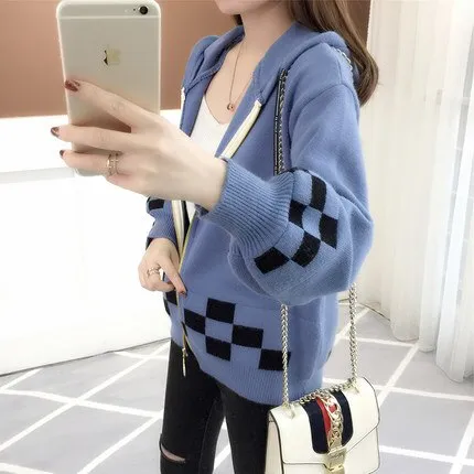 knitted jacket zipper 2019