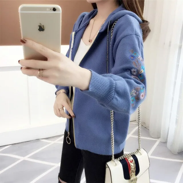 knitted jacket zipper 2019