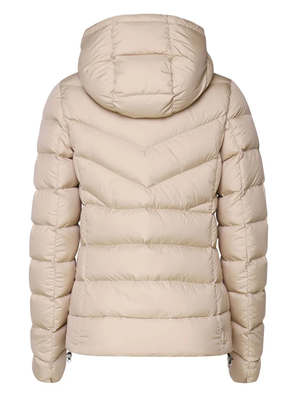 logo-patch hooded puffer jacket