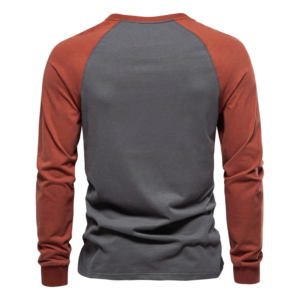 Men's Casual long sleeve Cotton T-shirt