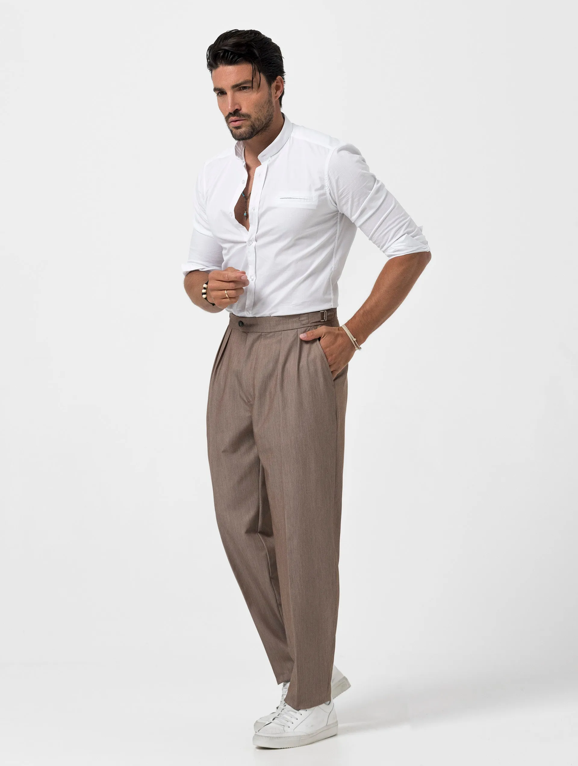 NICK FORMAL PANTS IN BROWN