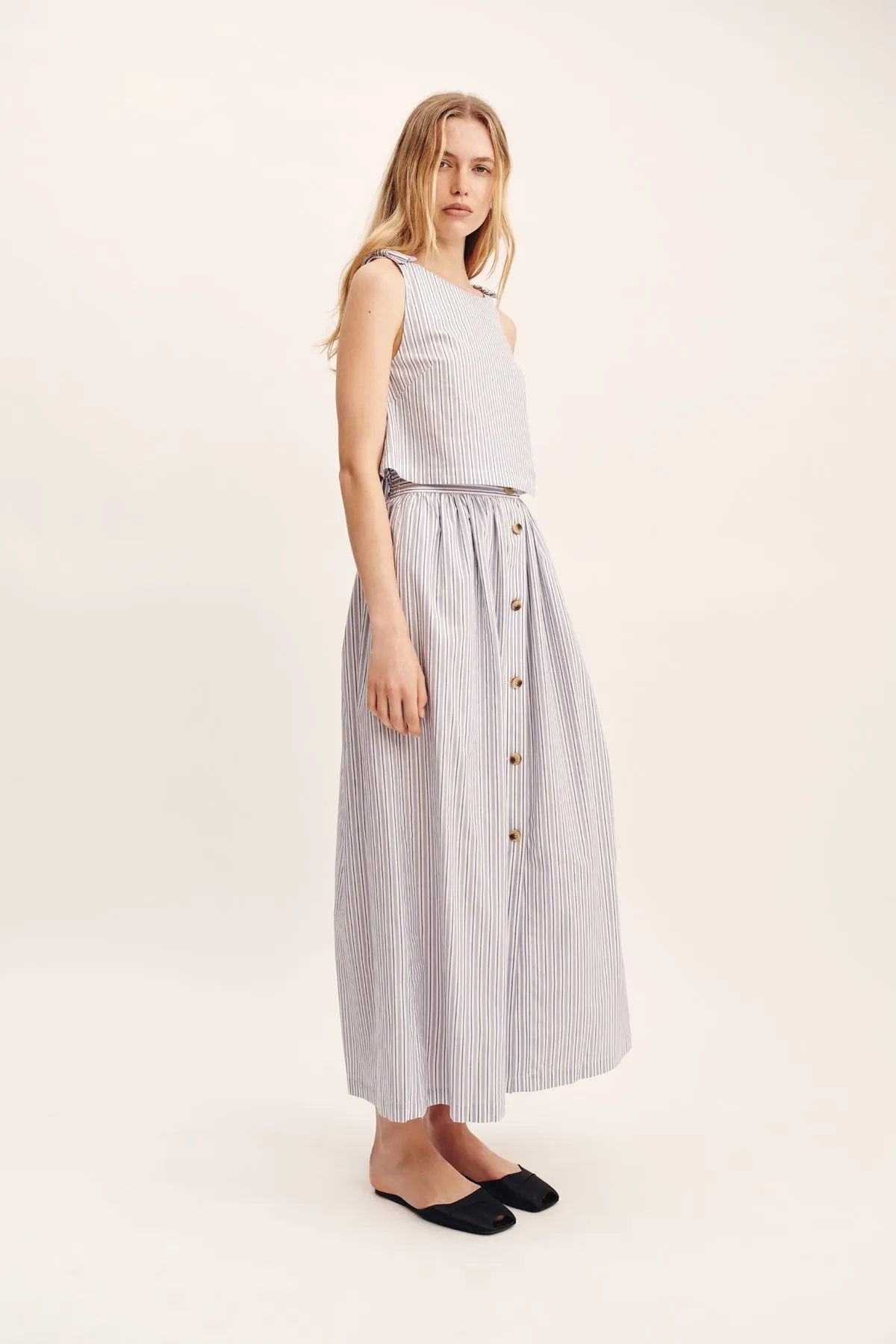 OSCAR SKIRT - BLUE STRIPE