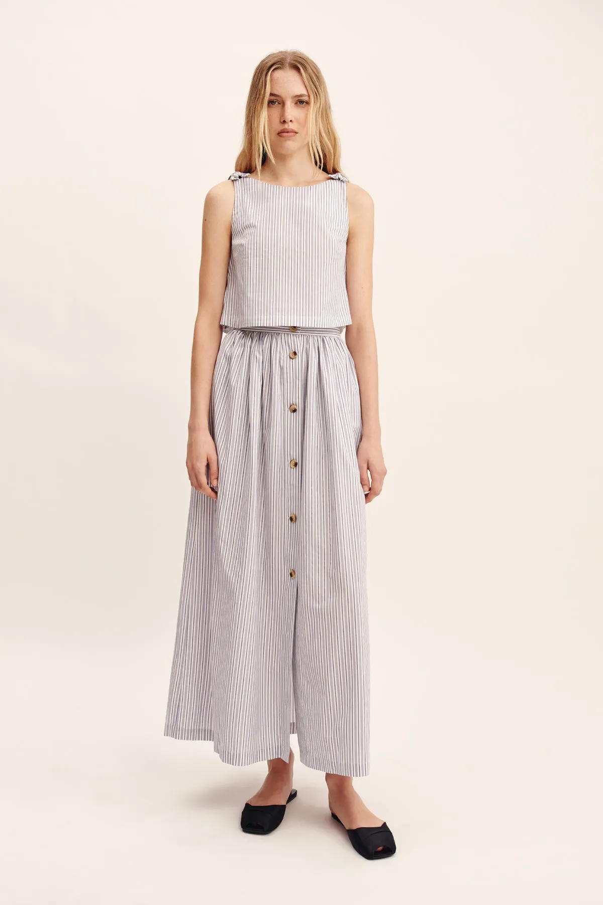 OSCAR SKIRT - BLUE STRIPE