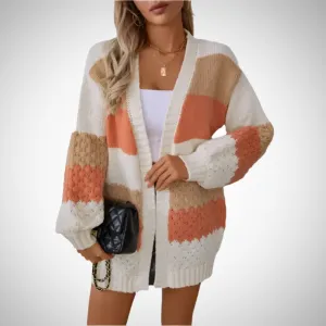 Pia Cozy Striped Autumn Cardigan