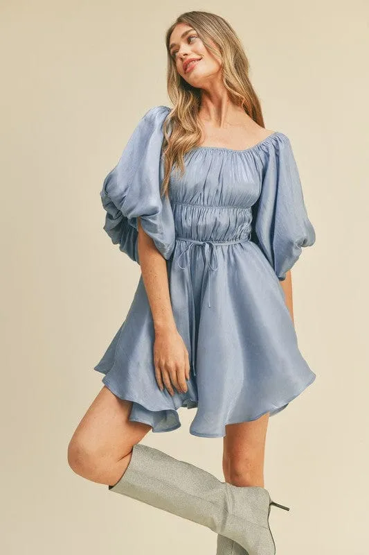 Puff Sleeve Fairytale Dress Powder Blue