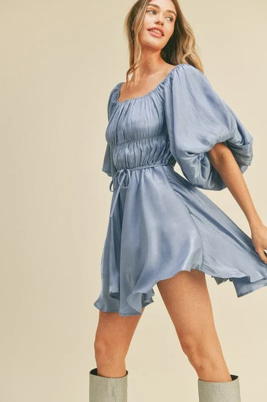 Puff Sleeve Fairytale Dress Powder Blue