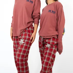 Red and Grey Plaid Pajama Pants
