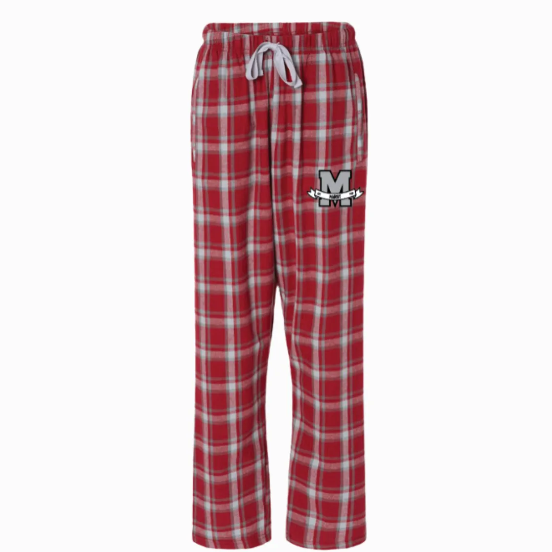 Red and Grey Plaid Pajama Pants