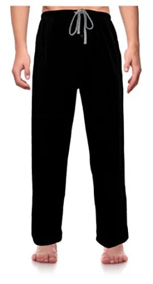 RK CLASSICAL SLEEPWEAR MEN’S KNIT PAJAMA PANTS, SIZE XXX-LARGE BLACK