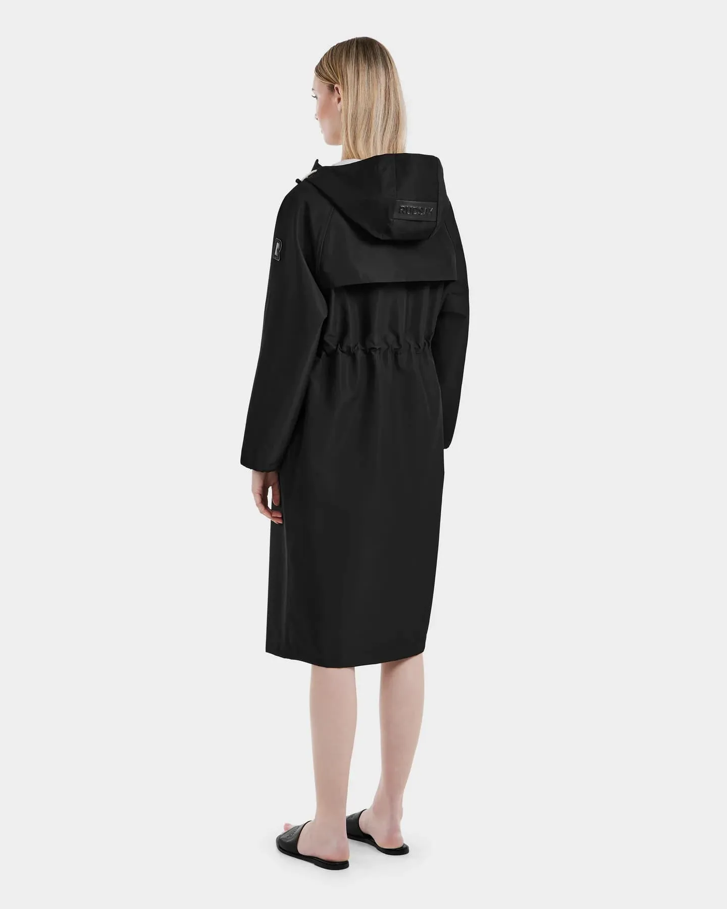 RUD-8125008 CARLA BLACK LONG RAINCOAT