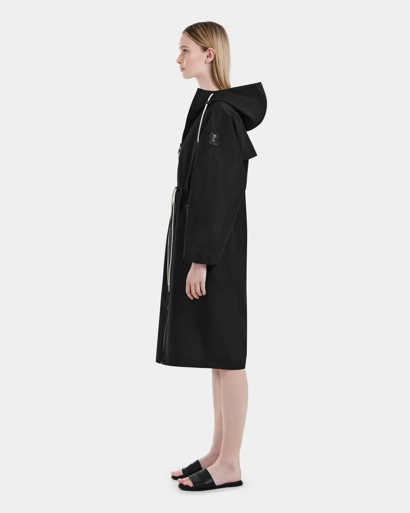 RUD-8125008 CARLA BLACK LONG RAINCOAT
