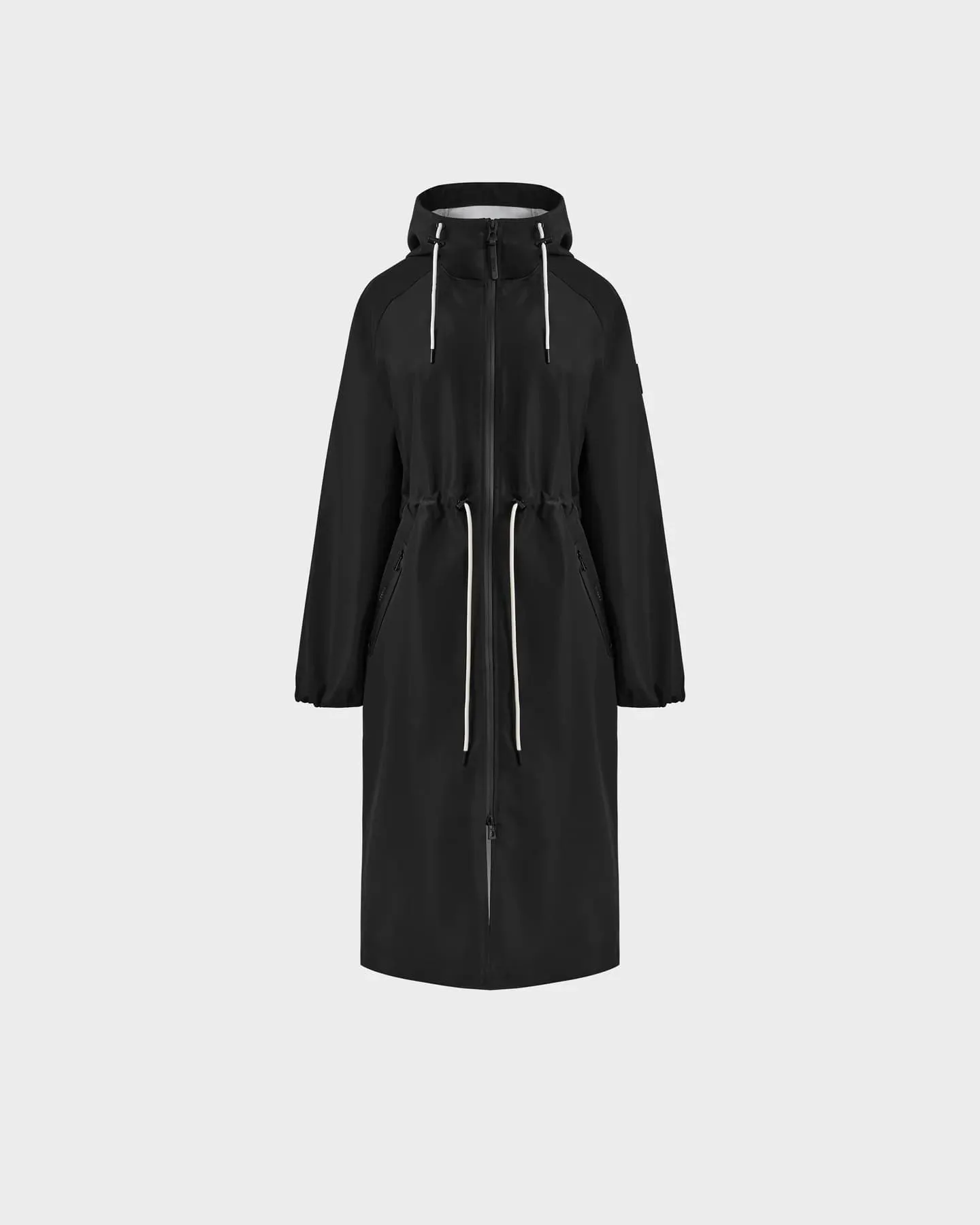 RUD-8125008 CARLA BLACK LONG RAINCOAT
