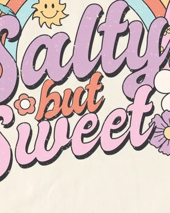 Salty But Sweet Short Sleeve Graphic Tee | Cream