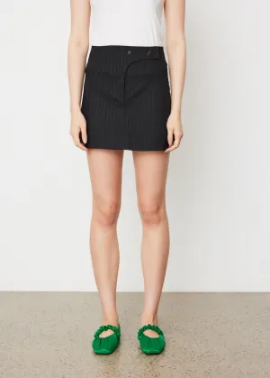 Stretch Stripe Mini Skirt