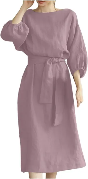 TARIENDY Vacation Dresses for Women 2025,Womens Plus Size Lace Up Dress Short Sleeve Dresses Summer Business Casual Outfits