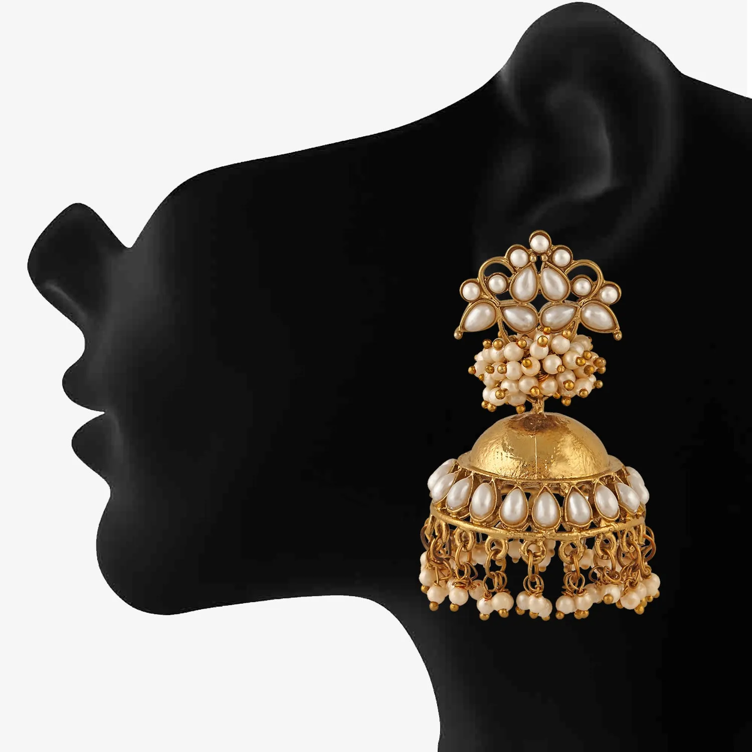 Traditional Floral Jhumka Earrings