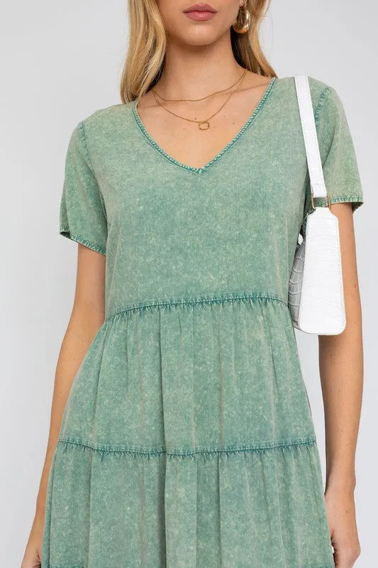 Washed Baby Doll Mini Dress *Multiple Colors*