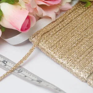 Zari Rose Gold Rope Style Lace Braided Trim By The Meter